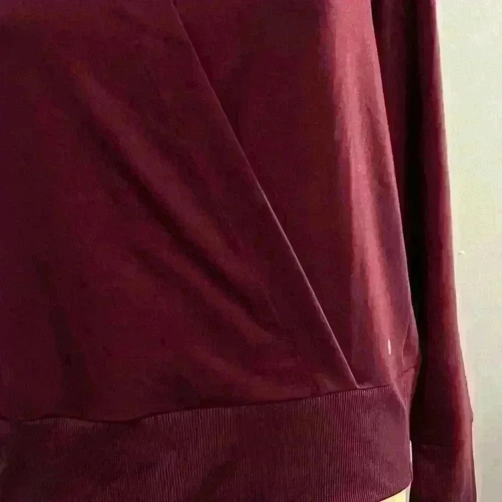APANA Plum Dewdrop Wrap Long Sleeve Top Medium - Picture 2 of 8